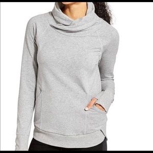 • Athleta • Track Pullover Sweatshirt Gray XXS